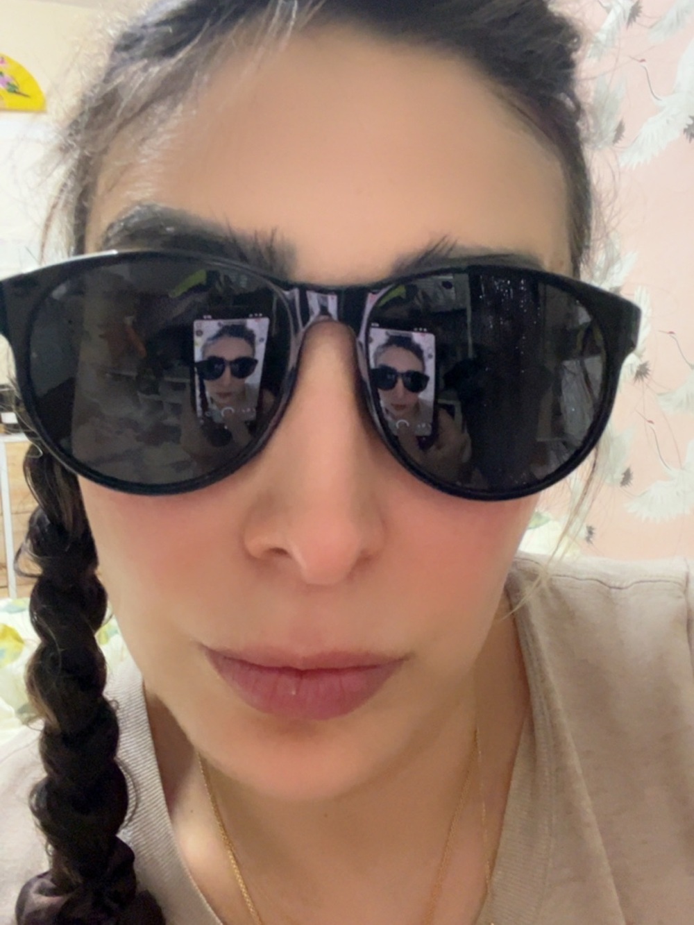 Gucci Black Women's Oversized Aviator Sunglasses